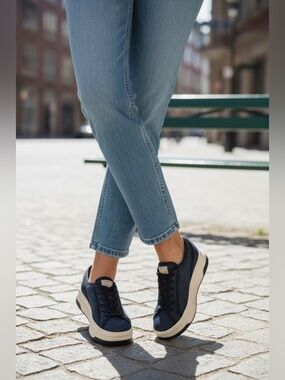 Gucci 1977 Tennis GG Crystal Denim Platform Sneakers Size 42 Women 12